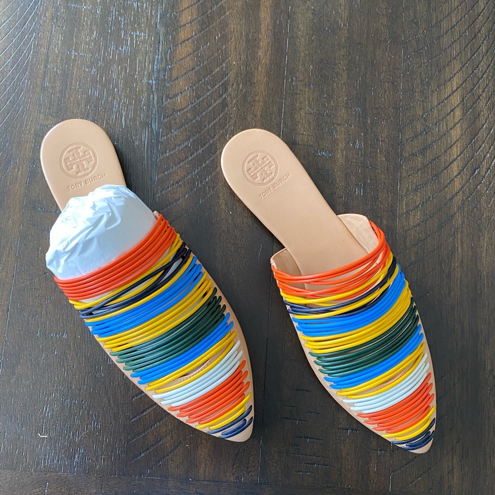 Tory Burch Leather Mules